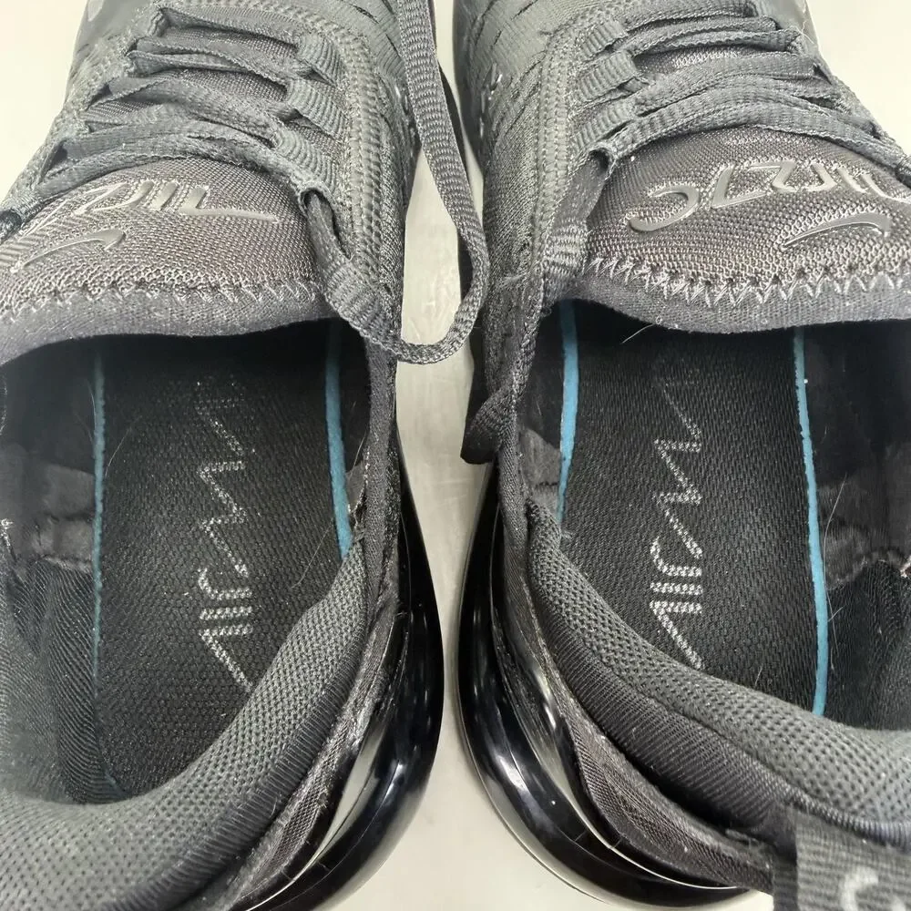 Nike Air Max 270 Lifestyle Shoes Mens Size 8 Black Sneakers AH8050-005 **READ**